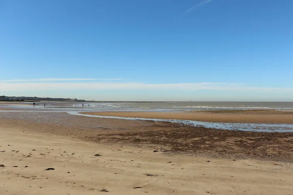 Late Summer Strolling Sands Beaches Whitstable Kent Taking Sights Patterns — Stockfoto