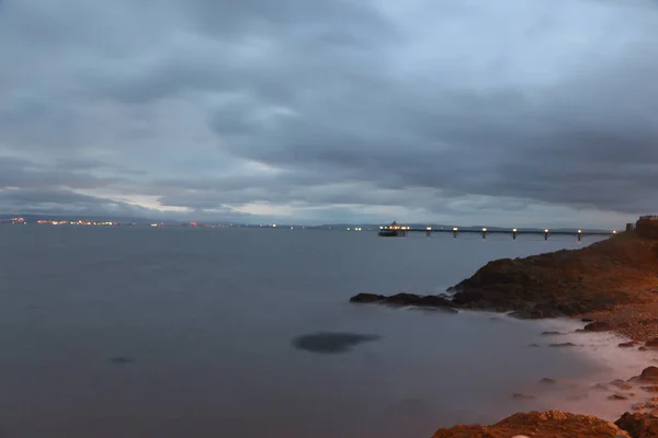 Severn River Seeing Animals Forests Piers Churches Clevedon Somerset Warm — Foto Stock