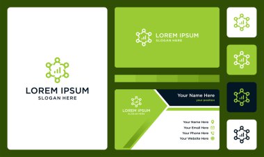 Yatırım barlı kişi ya da takım logosu. İş lüksü, finans, yatırım için ikonlar, zarif, basit. Premium Vektörler. kartvizit.