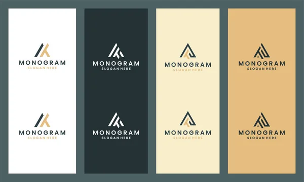 Abstrakte Buchstaben Monogramm Logos Sammlung Symbol Für Luxus Business Elegant — Stockvektor