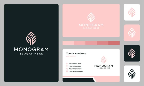 Anfangs Und Wachstumsbuchstaben Monogramm Logo Symbole Für Business Finanzen Eleganz — Stockvektor