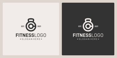 Halter logosu şekilleri ve ilk harf C premium vektör kombinasyonu..