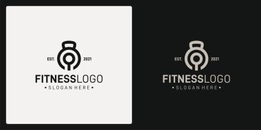 Halter logosu şekli ve büyüteç logosu. vektör değeri.