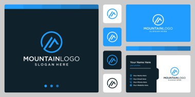 Şablon dağları vektör logosu. İş ve yaratıcı şirketler için logotype.