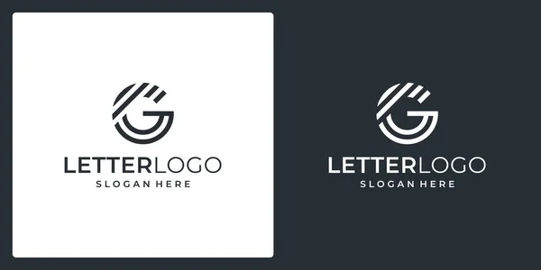 Lettres Alphabétiques Monogramme Initial Logo Avec Des Modèles Ligne Vecteur — Image vectorielle