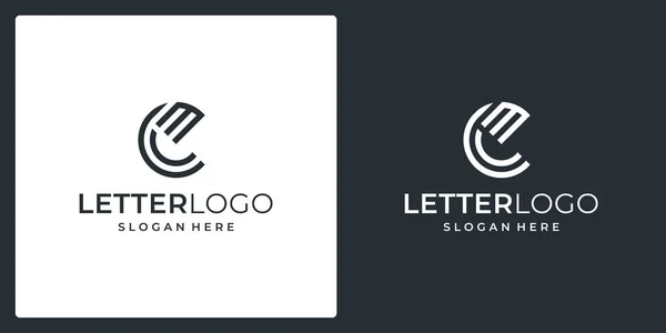 Lettres Alphabétiques Monogramme Initial Logo Avec Line Art Vecteur Premium — Image vectorielle
