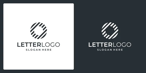 Lettres Alphabétiques Monogramme Initial Logo Avec Des Modèles Ligne Vecteur — Image vectorielle