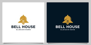 Bell House Logo Design . Real Estate Logo design vector template