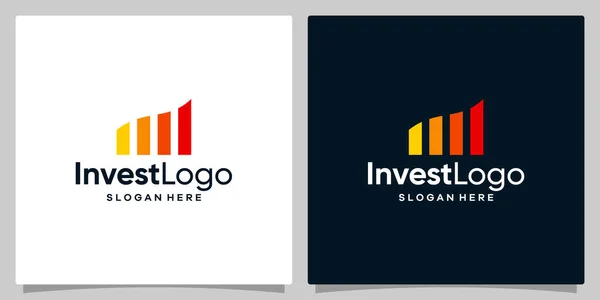 Modèle Conception Logo Graphique Investissement Financier Icône Symbole Marketing Ventes — Image vectorielle