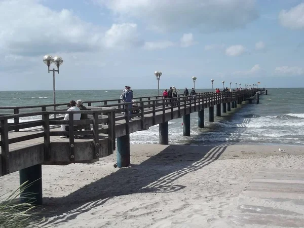 Pier Graal Mueritz Mecklenburg Nyugat Pomeránia Németország — Stock Fotó