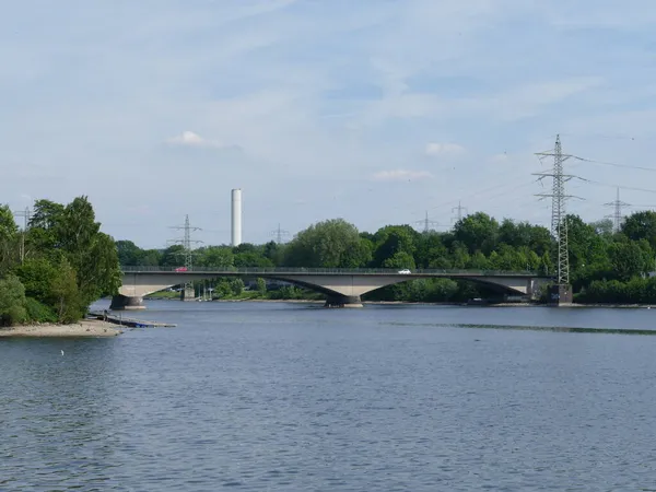 Brücke Über Den Hengsteysee Zwischen Dortmund Und Hagen Nordrhein Westfalen — Stockfoto