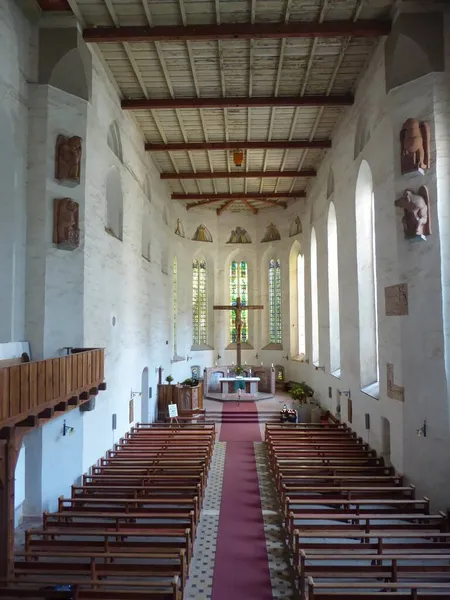 ドイツ メクレンブルク 西ポメラニア州ミロウの城教会の身廊 — ストック写真