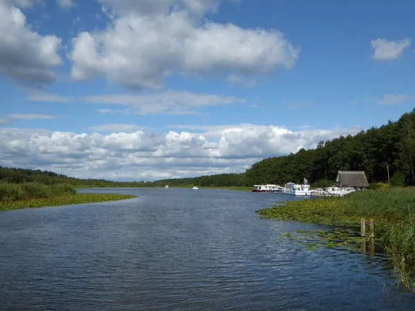 Idyl Granzower Moeschen Jezero Meklenbursku Lake District Meklenbursko Přední Pomořansko — Stock fotografie