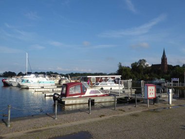 Mueritz 'deki Roebel limanı, Mecklenburg-Batı Pomerania, Almanya