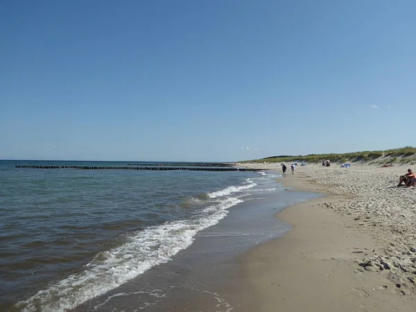 Plaża Morza Bałtyckiego Graal Mueritz Niemcy — Zdjęcie stockowe