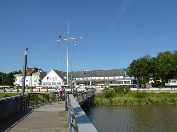 Sistema Saludo Del Barco Willkomm Hoeft Punto Bienvenida Wedel Schleswig —  Fotos de Stock