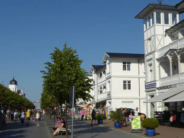 Fußgängerzone Von Binz Insel Rügen Mecklenburg Vorpommern Deutschland — Stockfoto