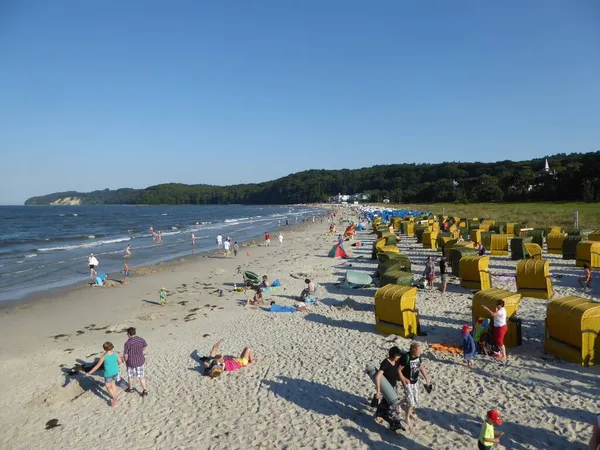 Beach Binz Ruegen Island Mecklenburg Western Pomerania Germany — 스톡 사진