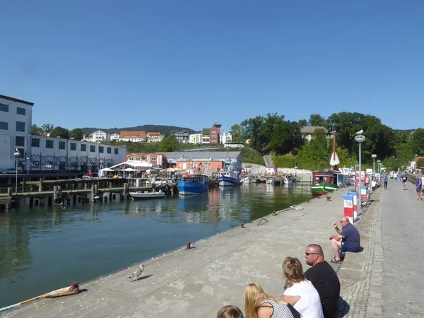 Sassnitz Ruegen Adası Mecklenburg Batı Pomerania Almanya Balıkçılık Limanı — Stok fotoğraf