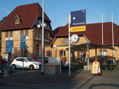 Warnemuende tren istasyonu, Mecklenburg-Batı Pomerania, Almanya