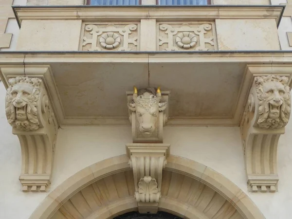 Sculture Una Finestra Golfo Nel Guestrow Meclemburgo Pomerania Occidentale Germania — Foto Stock