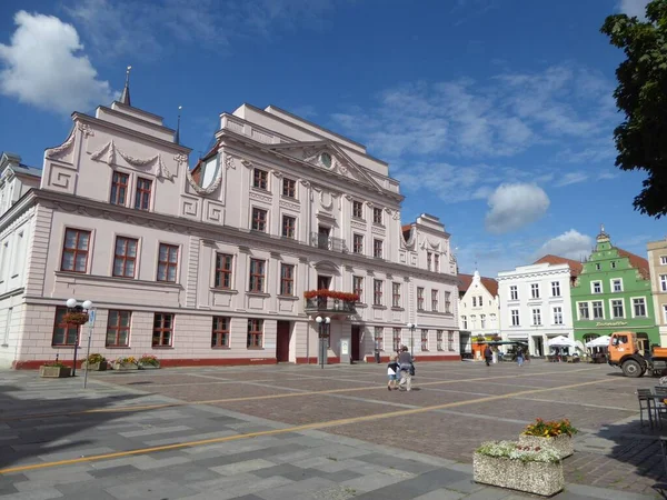 Ayuntamiento Guestrow Mecklemburgo Pomerania Occidental Alemania —  Fotos de Stock