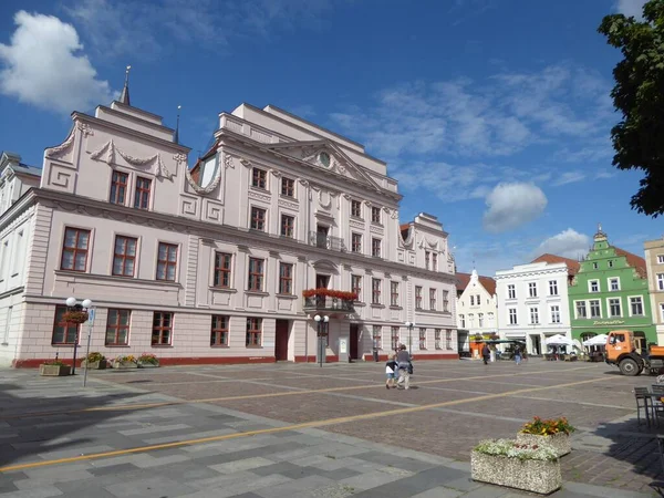 Radnice Guestrow Meklenbursko Přední Pomořansko Německo — Stock fotografie