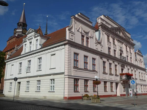 Guestrow Városháza Mecklenburg Nyugat Pomeránia Németország — Stock Fotó