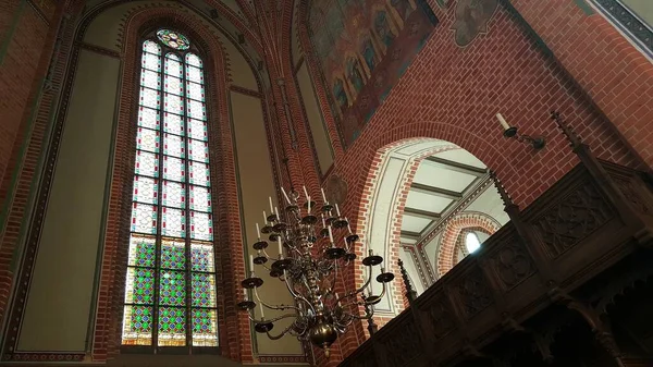 Detail Interiéru Farního Kostela Mariena Guestrow Meklenbursko Přední Pomořansko Německo — Stock fotografie