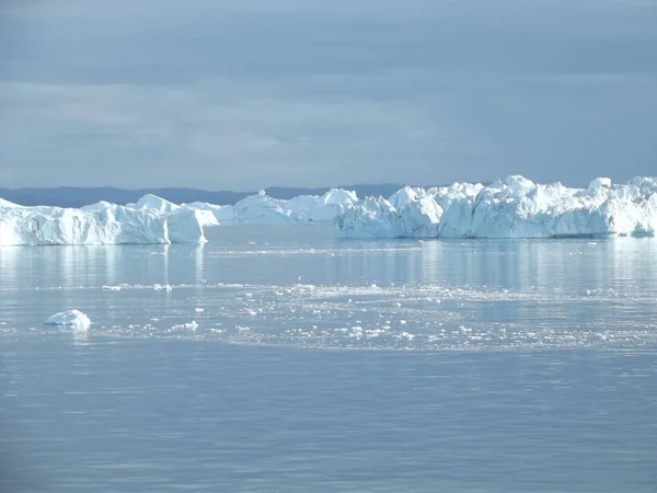 Poderosa Barrera Hielo Cerca Ilulissat Groenlandia Forma Partir Del Hielo —  Fotos de Stock