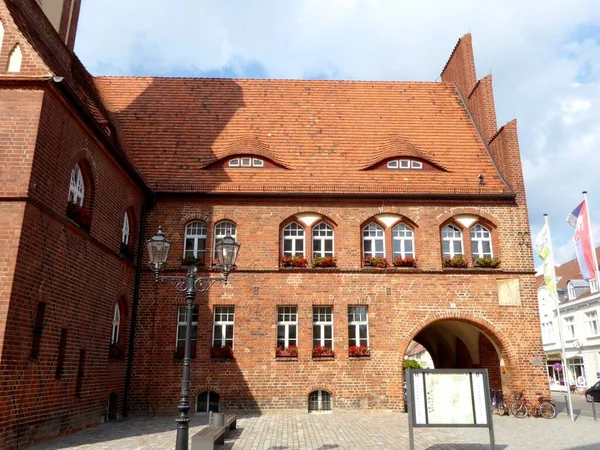 Historic Town Hall Wittstock Federal State Brandenburg Germany — Stock Photo, Image