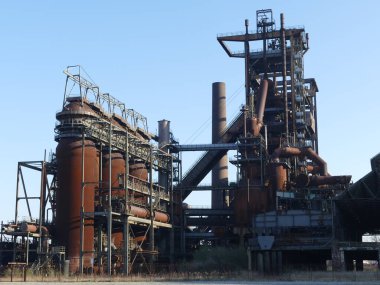 Phoenix santralindeki endüstriyel fırınlar Dortmund, Kuzey Ren-Vestfalya, Almanya 'daki Endüstriyel Kültür Rotası' nın bir parçasıdır.