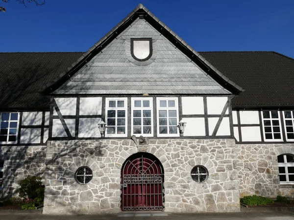 Rifle Club Hall Amecke Sauerland North Rhine Westphalia Germany Text — стокове фото