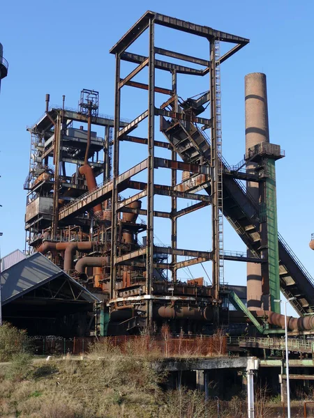 Промышленные Руины Доменных Печей Заводе Фениксе Являются Частью Маршрута Промышленной — стоковое фото