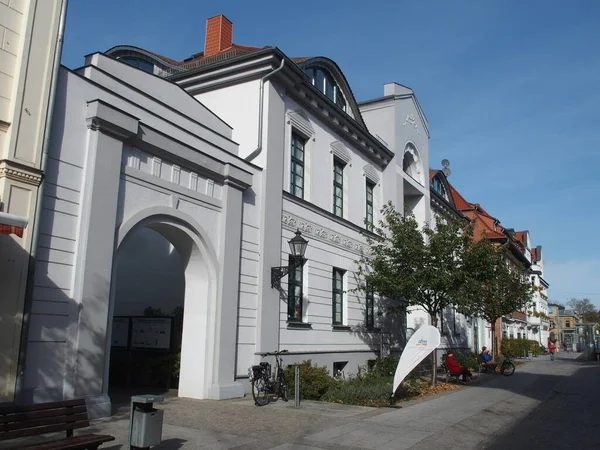 Edifício Histórico Zona Pedonal Waren Mecklemburgo Pomerânia Ocidental Alemanha — Fotografia de Stock