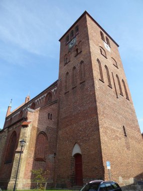 Waren 'deki Saint-Georgen-Church, Mecklenburg-Batı Pomerania, Almanya