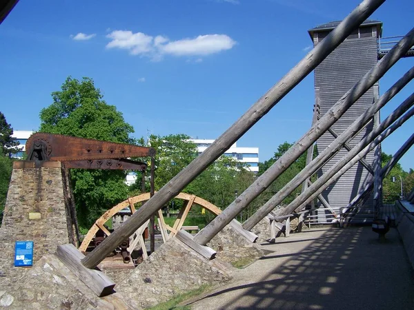 Történelmi Vízkerék Bad Nauheim Hesse Németország — Stock Fotó