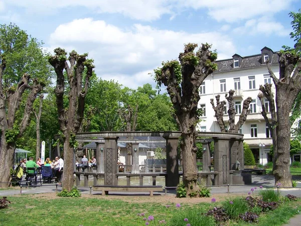 Történelmi Szökőkút Bad Nauheim Hesse Németország — Stock Fotó