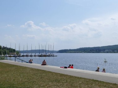 Lakeshore at Moehne Lake in Koerbecke, North Rhine-Westphalia, Germany