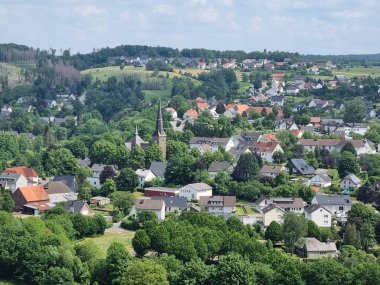 Scenic view of Allagen in the Moehne valley, North Rhine-Westphalia, Germany