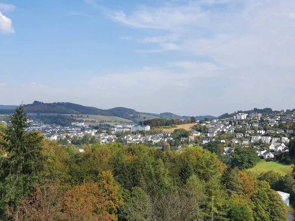 Vista Meschede Renania Del Norte Westfalia Alemania — Foto de Stock
