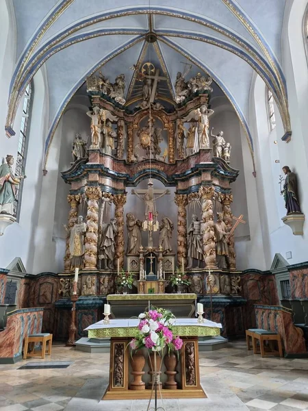 Altar Pankratius Church Koerbecke North Rhine Westphalia Germany — Stock Photo, Image