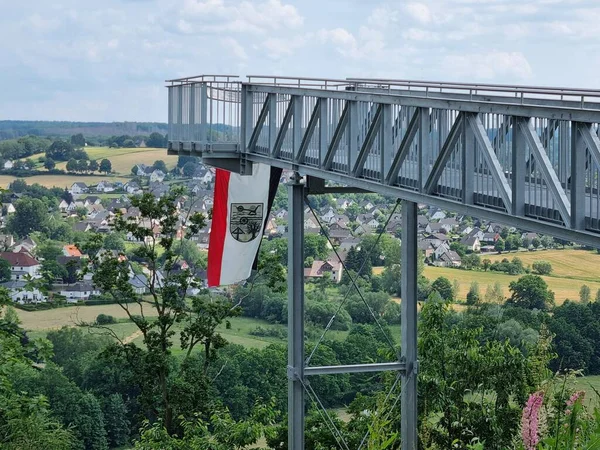 Skywalk Liethsteilhang Moehne Valley View Allagen North Rhine Westphalia Germany — Stock Fotó