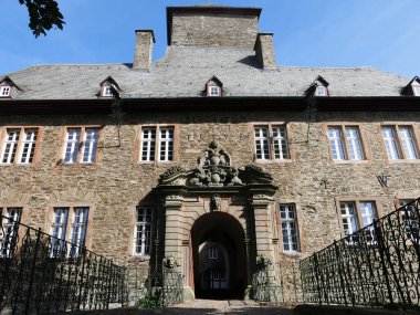 Schnellenberg Kalesi 'nin (Attendorn yakınlarında, Kuzey Ren-Vestfalya, Almanya)