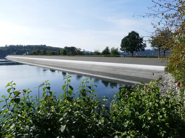 Dam Van Biggetalsperre Het Sauerland Noordrijn Westfalen Duitsland — Stockfoto