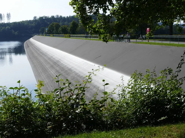 Barragem Biggetalsperre Sauerland Renânia Norte Vestefália Alemanha — Fotografia de Stock