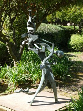 Sanatçı Joan Miro 'nun sanat eseri Marivent (deniz ve rüzgar) Parkı Palma, Mallorca, Balearic Adaları, İspanya