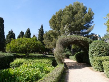 Marivent 'te yemyeşil (deniz ve rüzgar) Palma, Mallorca, Balear Adaları, İspanya