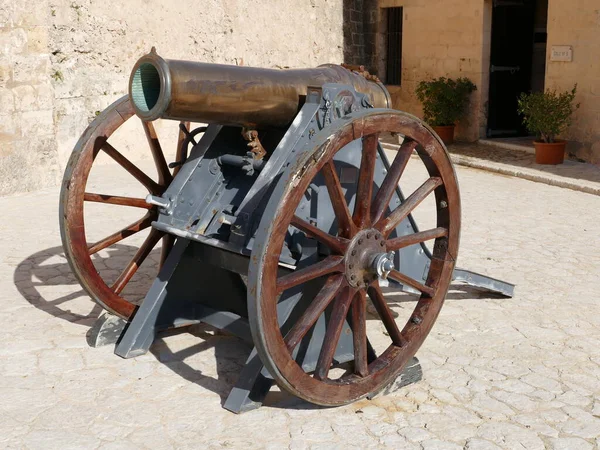 Historic Cannon Courtyard Castel Sant Carles Military Museum Palma Mallorca — Stock Photo, Image