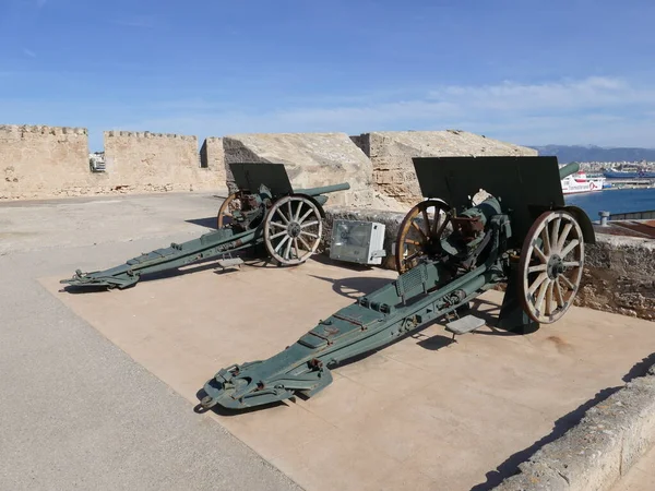 Cannons Rampart Castel Sant Carles Military Museum Palma Mallorca Balearic — Stock Photo, Image